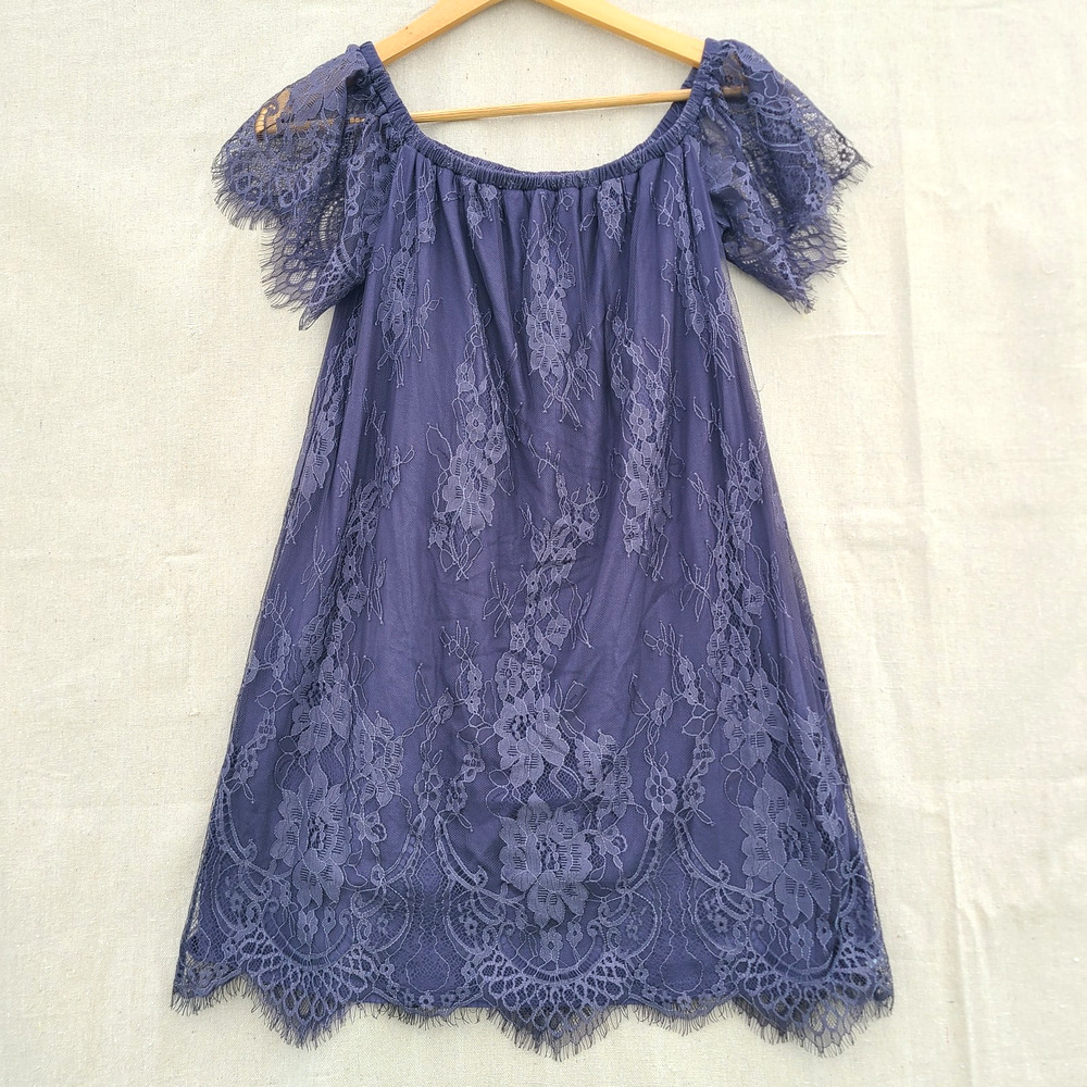 NWT American Eagle Off Shoulder Lace Floral Dress Cocktail Party Fairy Size S